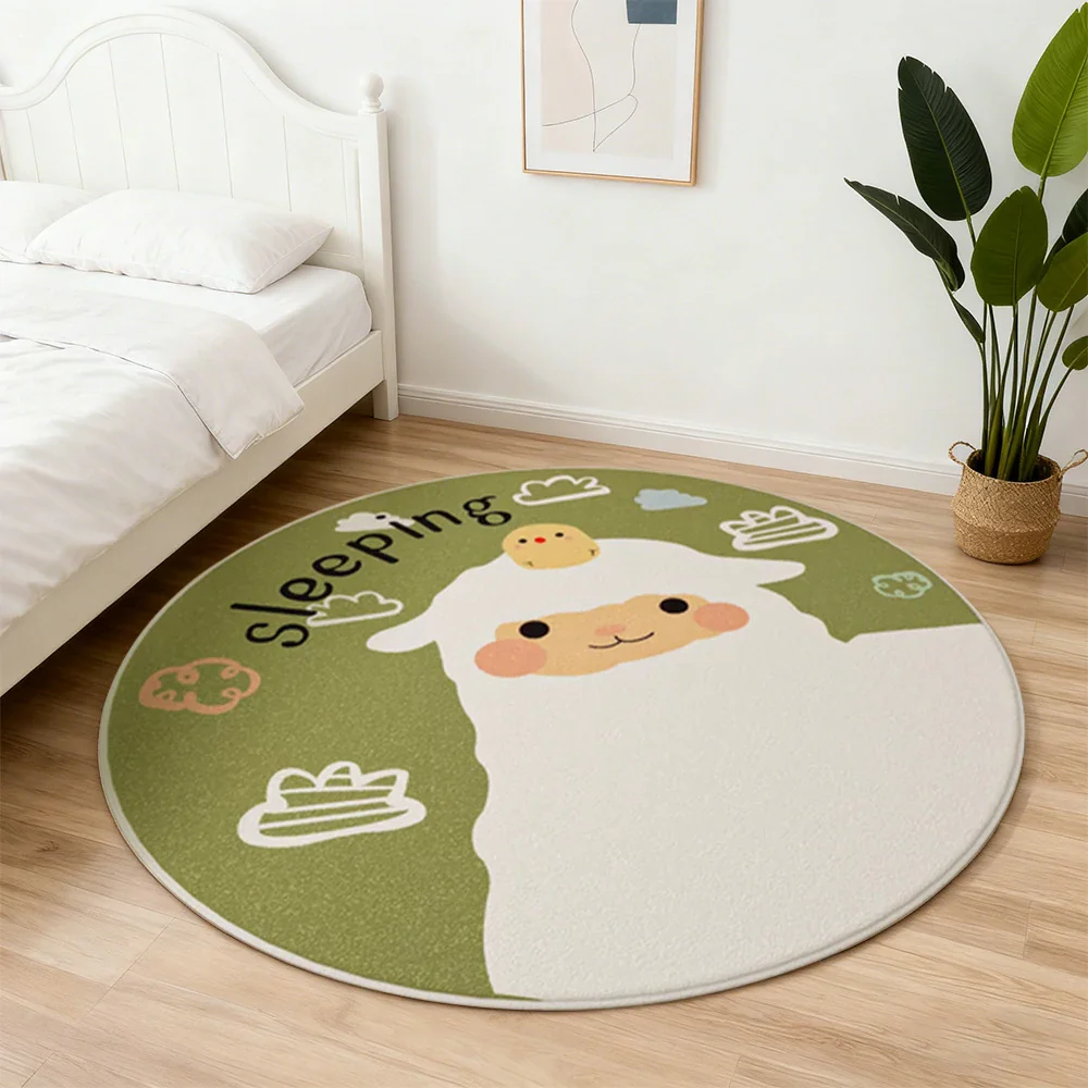 LIVARA Kids Plush Play Mat Non Slip High Density Soft Surface Durable Cozy and Floor Protective Little Green Sheep Theme - Image 4