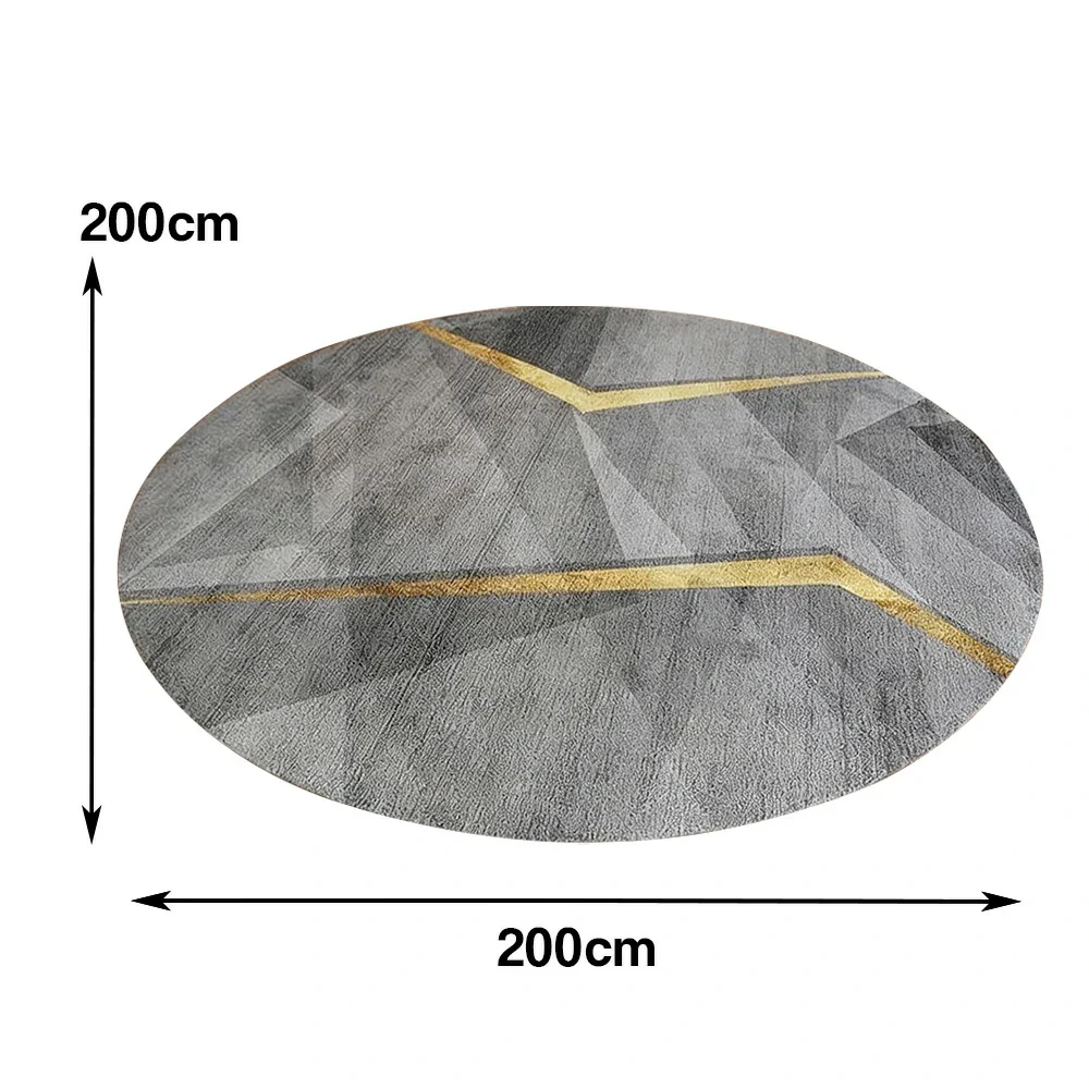 LIVARA Premium Rug High-Density Short Pile Diameter 200cm Soft Durable Woven Fabric Low Shedding Easy Care Indoor Carpet - Image 5