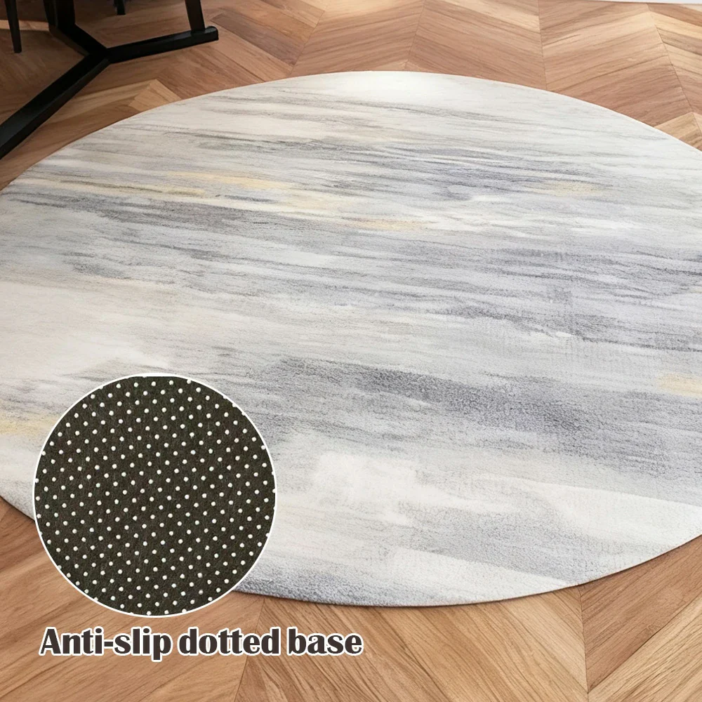 LIVARA High-Density Short Pile Rug Diameter 200cm Soft Comfort Woven Fabric Minimal Shedding Easy Clean - Image 3