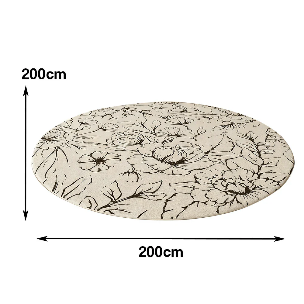 LIVARA 200cm Floor Rugs Theme Floral Ink Poetry Water & Stain Resistant High Density Woven Yarn Anti Slip Cushioned Backing Easy Care - Image 5