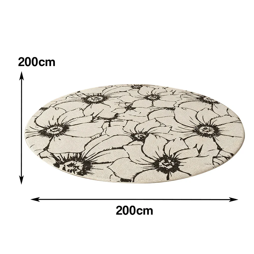 LIVARA 200cm Floor Rugs Theme Floral Ink Poetry Soft Touch High Density Weave Water Resistant Non Slip Backing Low Maintenance - Image 5