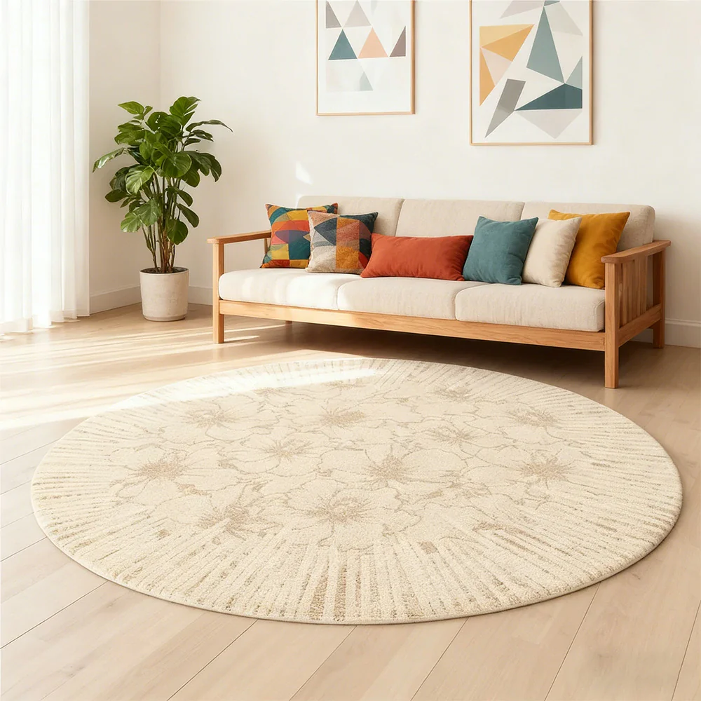 LIVARA 200cm Floor Rugs Theme Light Trace Floral Shadow Water Resistant Soft Surface High Density Woven Construction Non Slip Backing Easy Care - Image 4