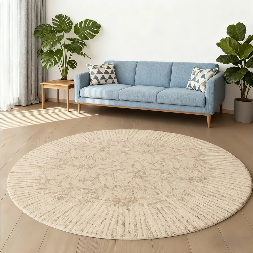 LIVARA 200cm Floor Rugs Theme Light Trace Floral Shadow Premium Woven Yarn Comfortable Feel Stain Protection Quiet Anti Slip Base - Image 4