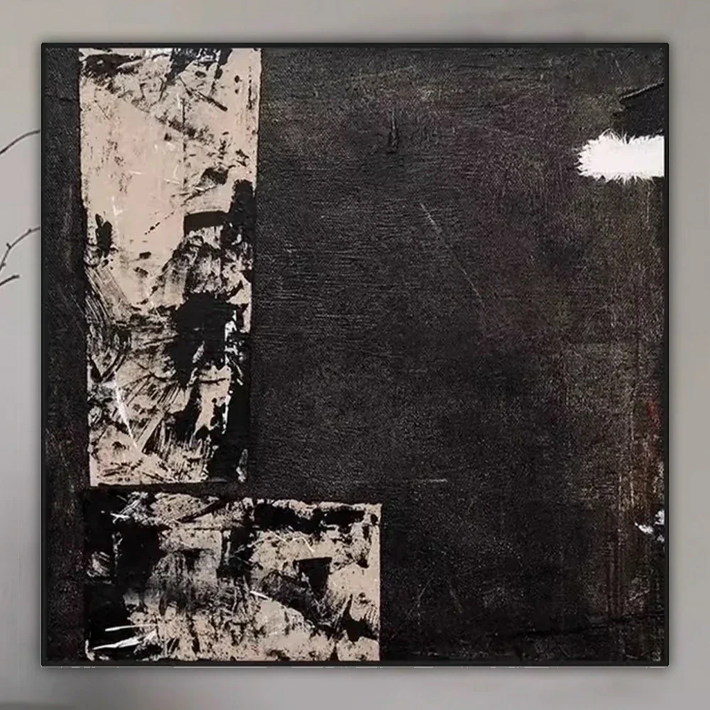 LIVARA Hand-Painted Oil Painting 60/100/140cm - Textured Abstract Design with Natural Brushwork Adds Warmth to Contemporary Décor - Image 3