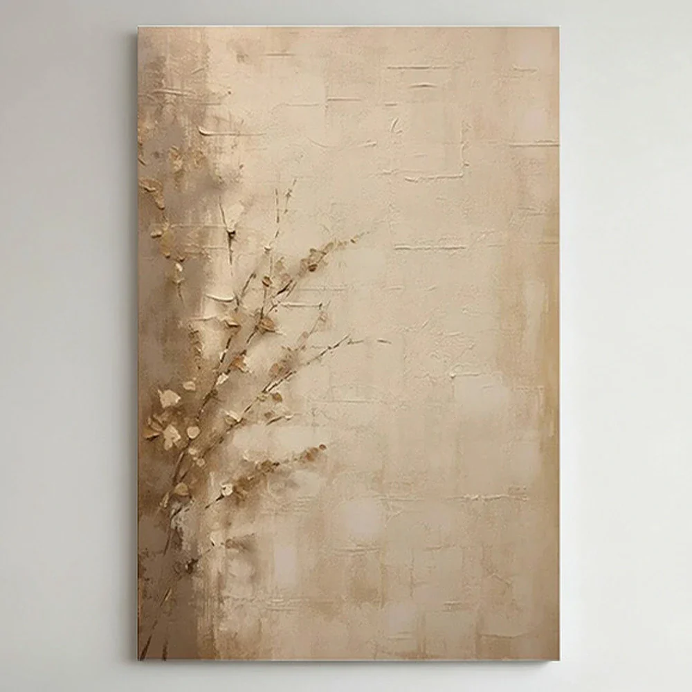 LIVARA Hand-Painted Oil Painting 60/80/120cm - Premium Canvas Artwork Featuring Natural Shades and Balanced Lines - Image 3