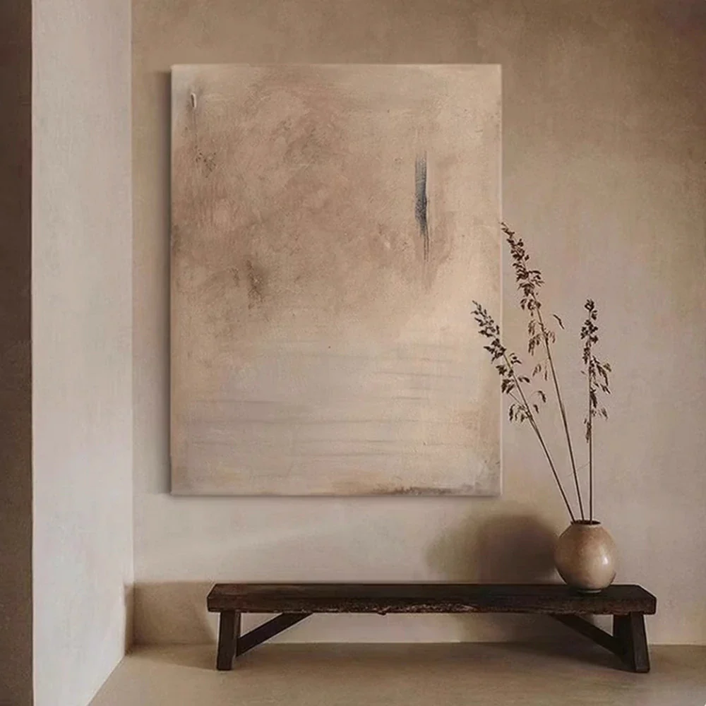 LIVARA Hand-Painted Oil Painting 60/80/120cm - Elegant Wall Accent with Textured Detail and Gentle Neutral Palette - Image 2