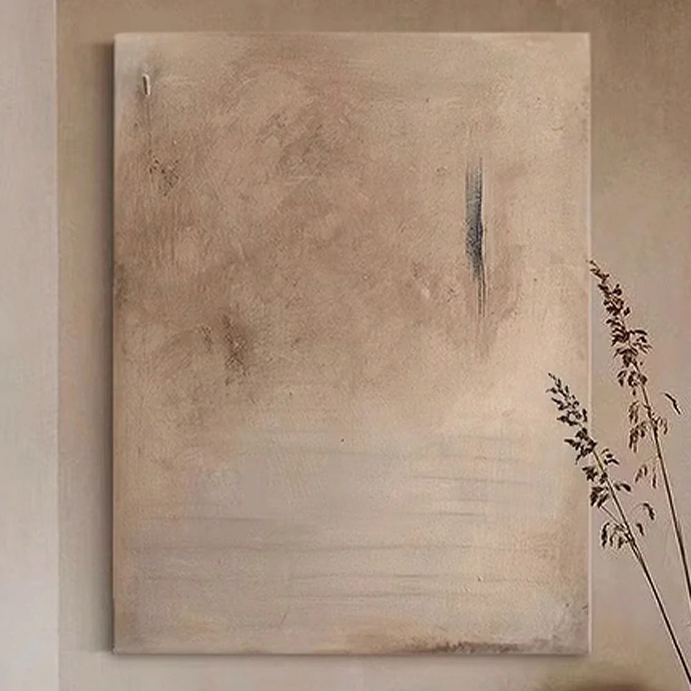 LIVARA Hand-Painted Oil Painting 60/80/120cm - Elegant Wall Accent with Textured Detail and Gentle Neutral Palette - Image 3