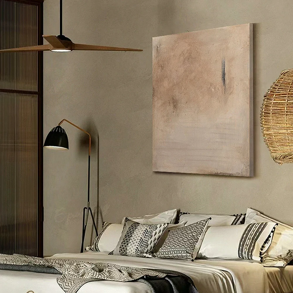 LIVARA Hand-Painted Oil Painting 60/80/120cm - Elegant Wall Accent with Textured Detail and Gentle Neutral Palette - Image 4