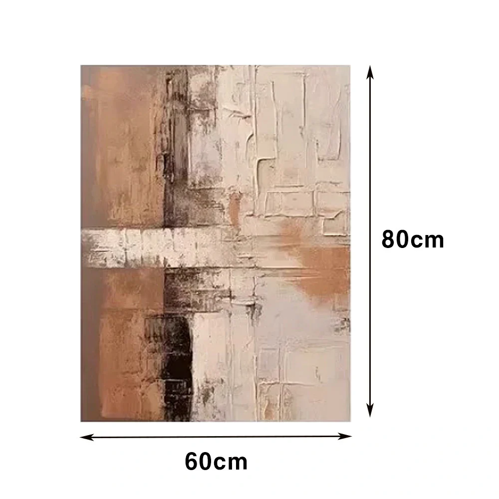 LIVARA Hand-Painted Oil Painting 60/80/120cm - Elegant Neutral Artwork That Harmonises with Simple and Light Interiors - Image 5