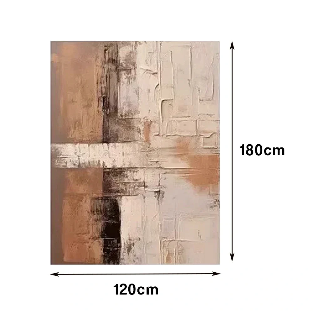 LIVARA Hand-Painted Oil Painting 60/80/120cm - Elegant Neutral Artwork That Harmonises with Simple and Light Interiors - Image 7