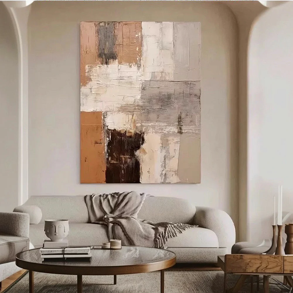 LIVARA Hand-Painted Oil Painting 60/80/120cm - Subtle Tones and Layered Brushstrokes Create a Relaxed and Sophisticated Ambience - Image 2