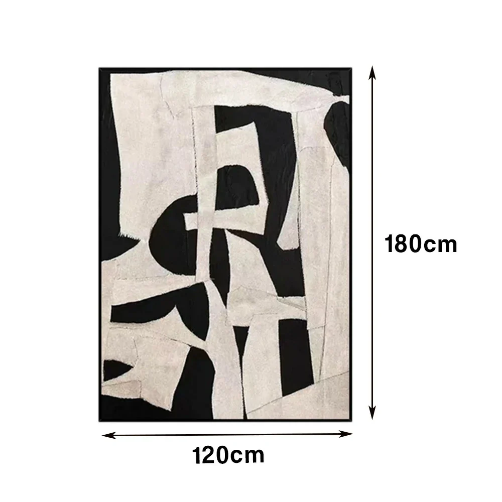 LIVARA Hand-Painted Oil Painting 60/80/120cm - Soft Neutral Shades and Clean Lines Create a Peaceful and Stylish Wall Accent - Image 7