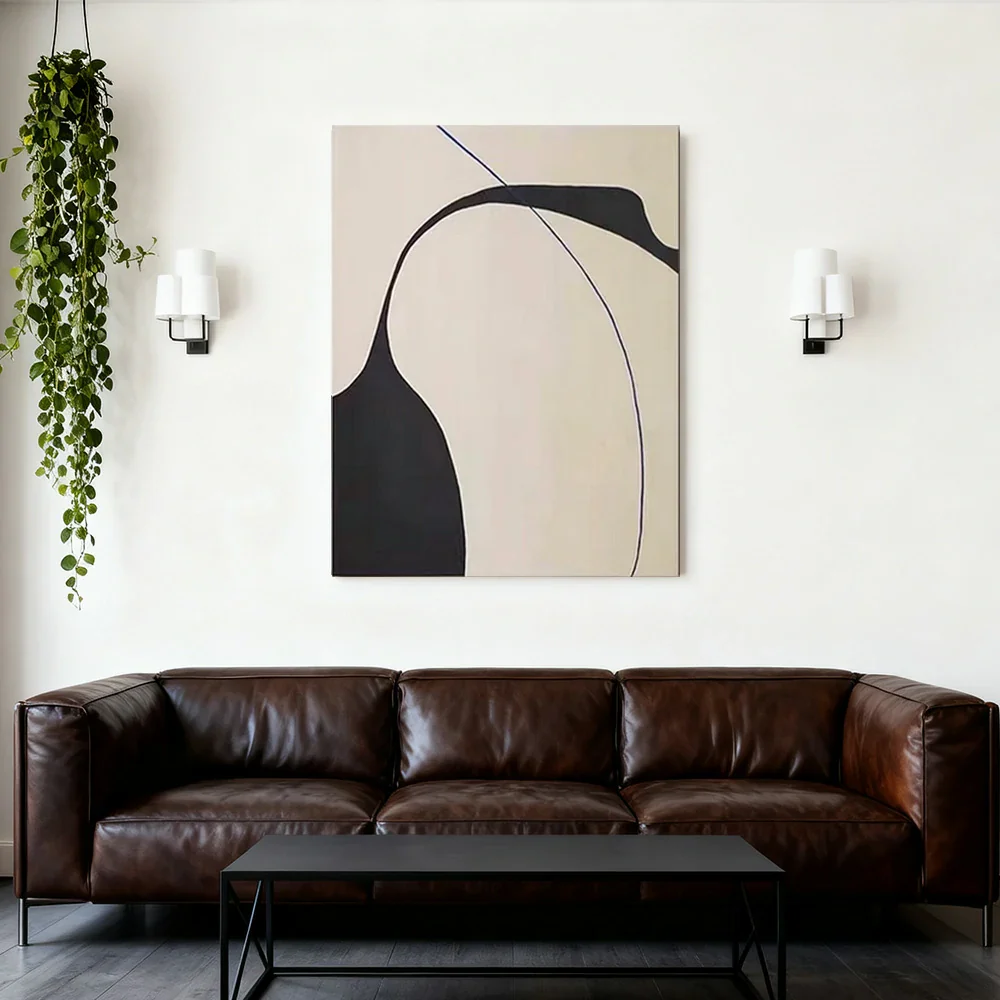 LIVARA Hand-Painted Oil Painting 60/80/120cm - Soft Neutral Palette and Fine Brushwork Bring Subtle Charm to Home Walls - Image 2