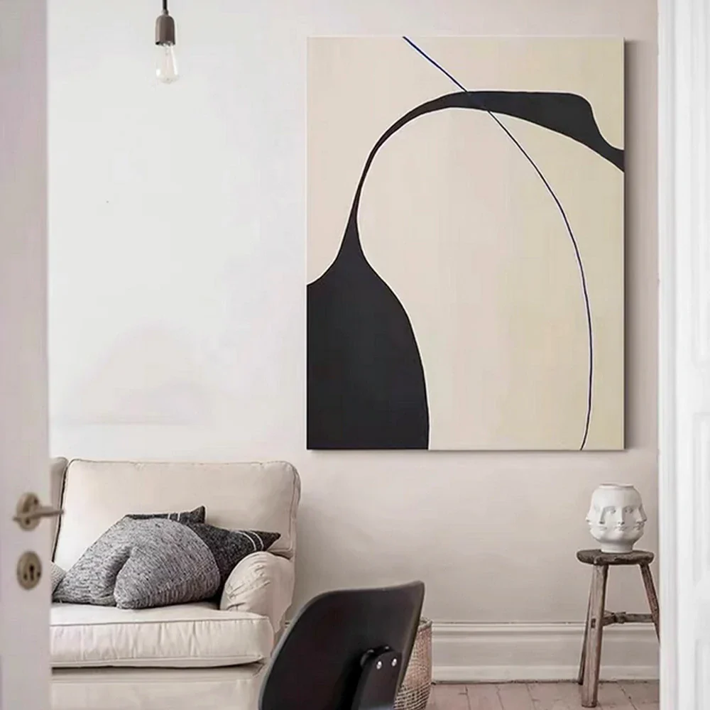 LIVARA Hand-Painted Oil Painting 60/80/120cm - Soft Neutral Palette and Fine Brushwork Bring Subtle Charm to Home Walls - Image 4