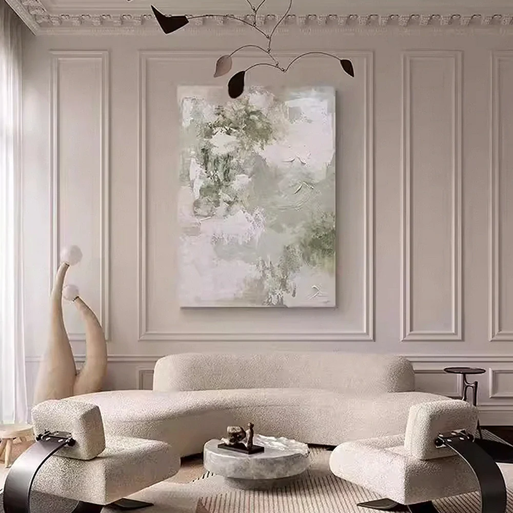 LIVARA Hand-Painted Oil Painting 60/80/120cm - Refined Minimalist Artwork Adding Subtle Depth and Style to Modern Spaces - Image 4