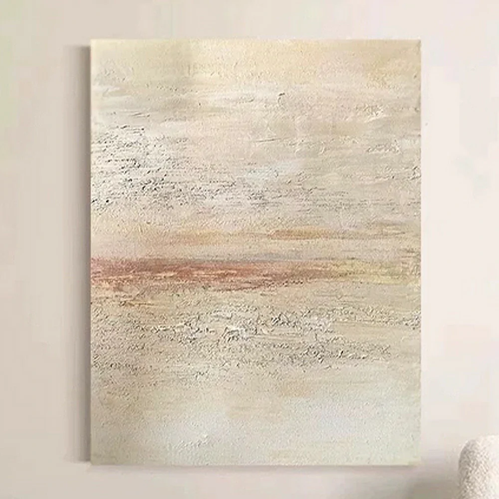 LIVARA Hand-Painted Oil Painting 60/80/120cm - Elegant Neutral Artwork Combining Soft Brush Texture and Refined Contemporary Style - Image 3