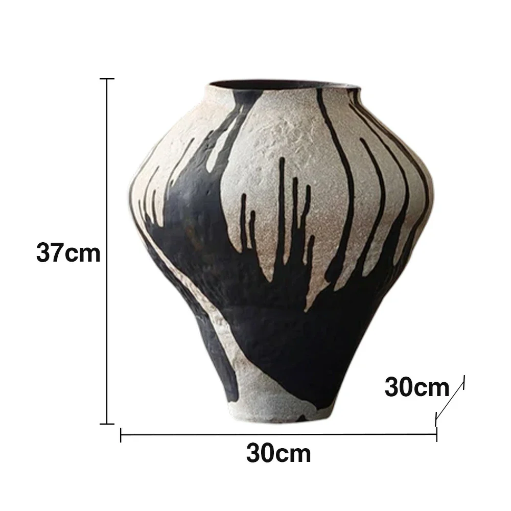LIVARA Ceramic Vase Ornament Faded Rose Motif Artistic Home Display Matte Ceramic Handcrafted Textured Finish - Image 5