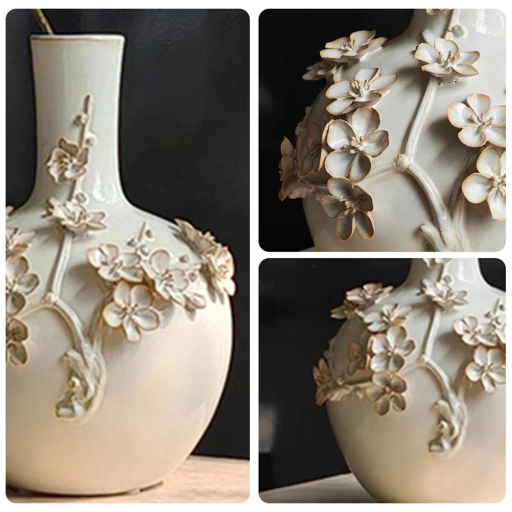 LIVARA Ceramic Vase Ornament Modern Minimal Space Styling Matte Ceramic Artistic Display - Image 3