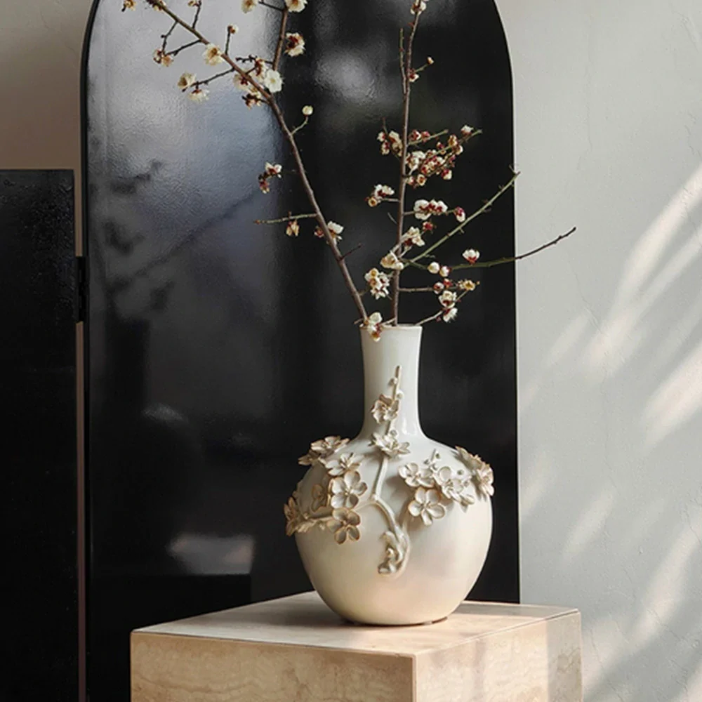 LIVARA Ceramic Vase Ornament Modern Minimal Space Styling Matte Ceramic Artistic Display - Image 4