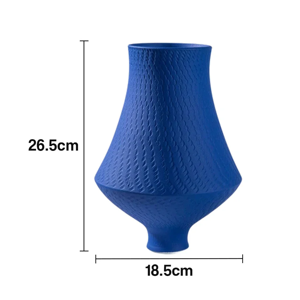 LIVARA Ceramic Vase Ornament Klein Blue Modern Design Artistic Home Decor Matte Ceramic Handcrafted Finish - Image 5