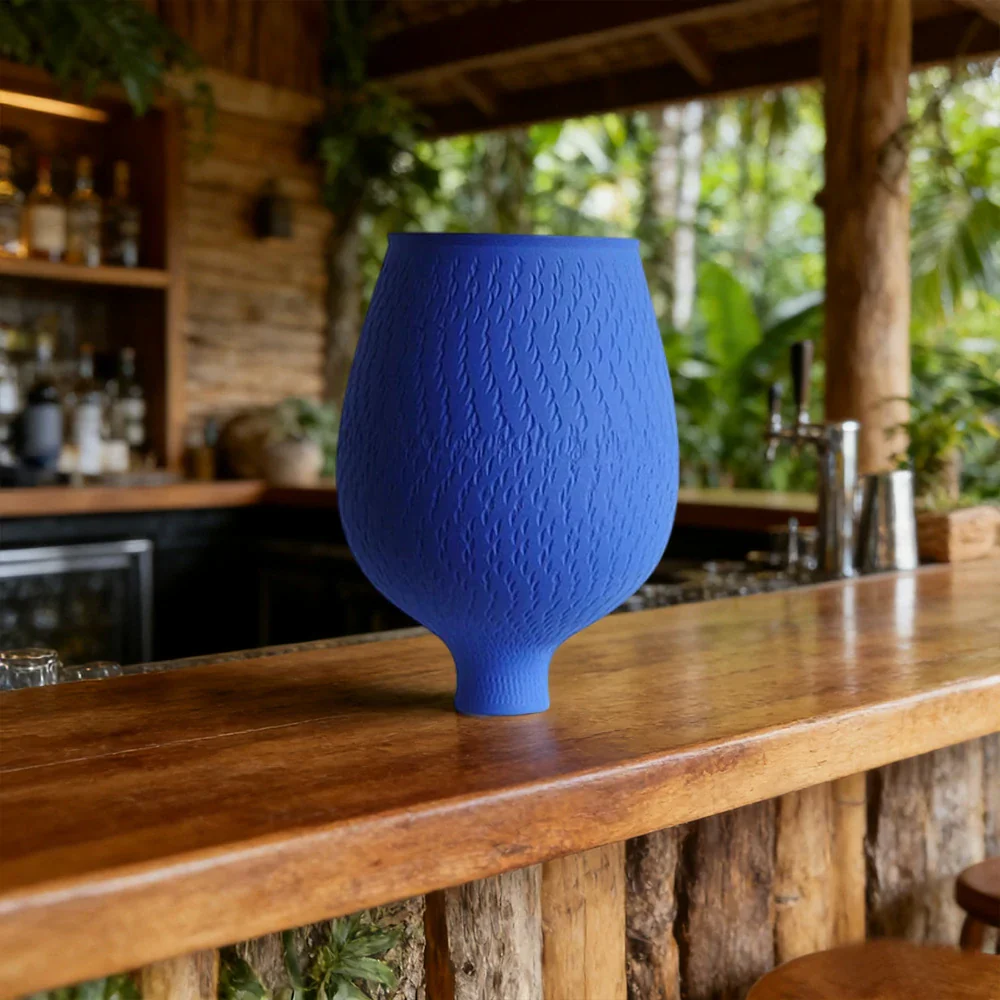 LIVARA Ceramic Vase Ornament Klein Blue Tone Living Room Entryway Styling Matte Ceramic - Image 4