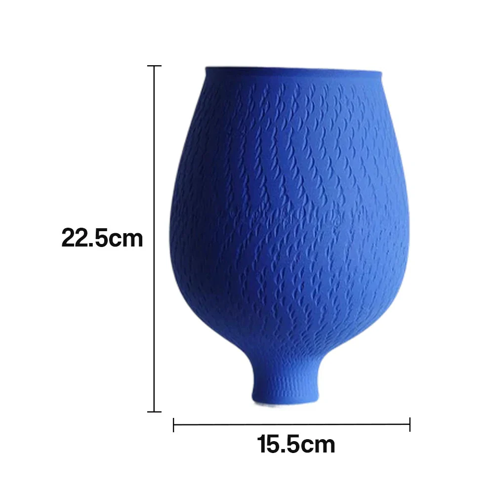 LIVARA Ceramic Vase Ornament Klein Blue Tone Living Room Entryway Styling Matte Ceramic - Image 5