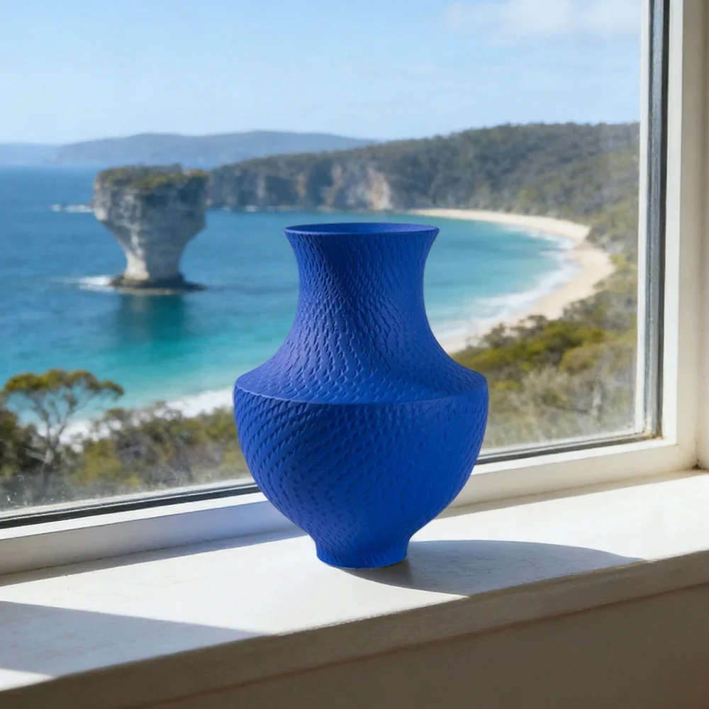 LIVARA Ceramic Vase Ornament Designer Klein Blue Palette Artistic Home Display Matte Ceramic - Image 2