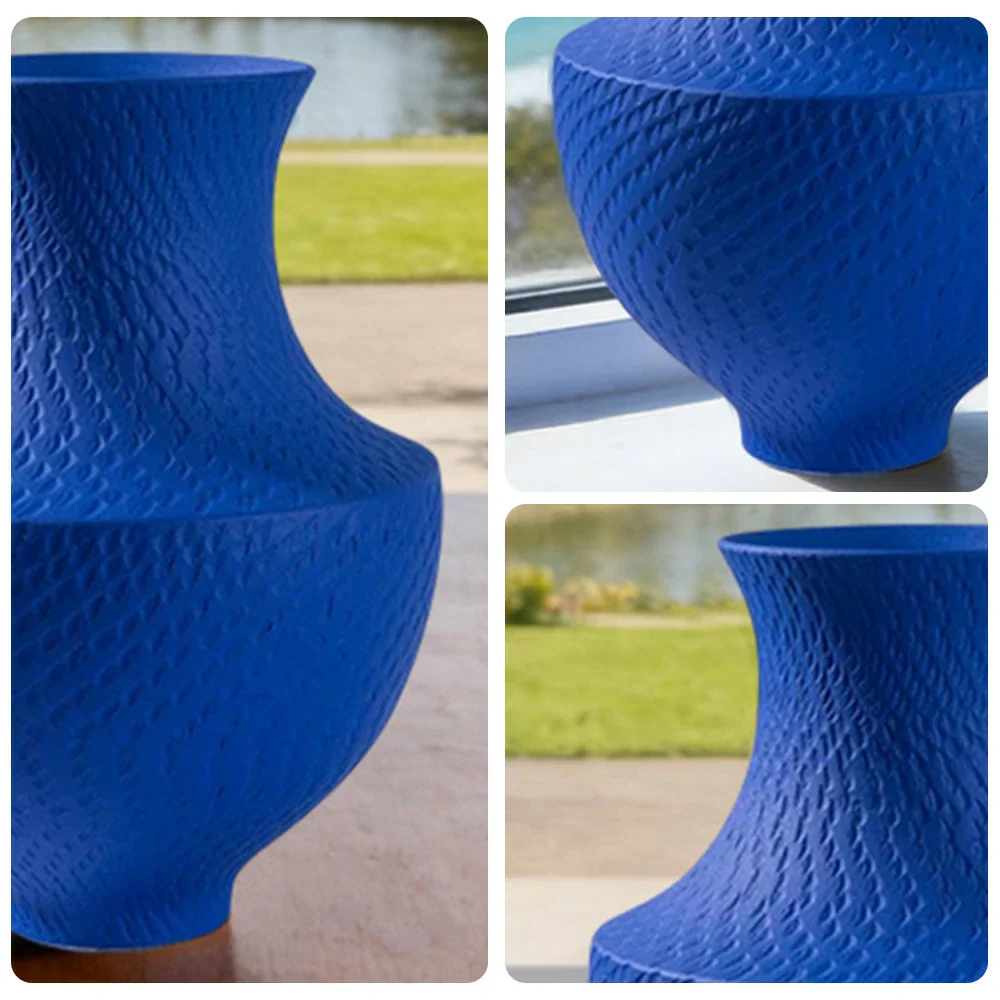 LIVARA Ceramic Vase Ornament Designer Klein Blue Palette Artistic Home Display Matte Ceramic - Image 3
