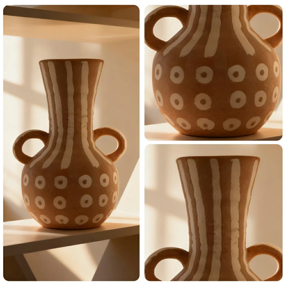 LIVARA Ceramic Vase Ornament Fine Matte Glaze Artistic Decorative Display Matte Ceramic Handcrafted Finish - Image 3