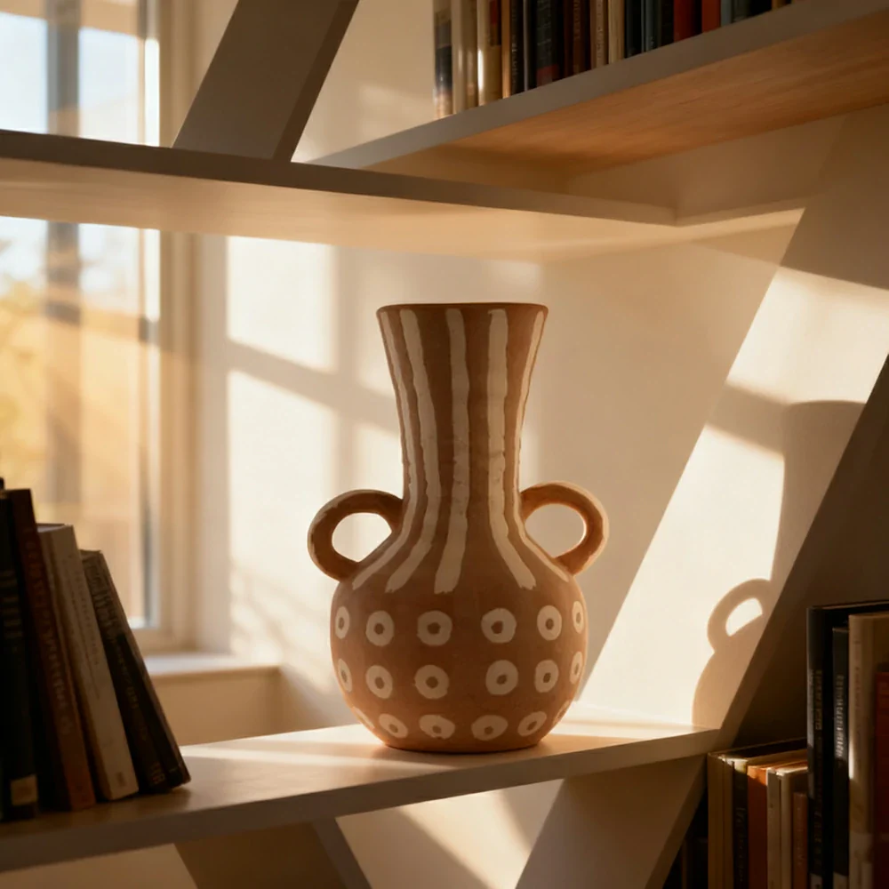 LIVARA Ceramic Vase Ornament Fine Matte Glaze Artistic Decorative Display Matte Ceramic Handcrafted Finish - Image 4