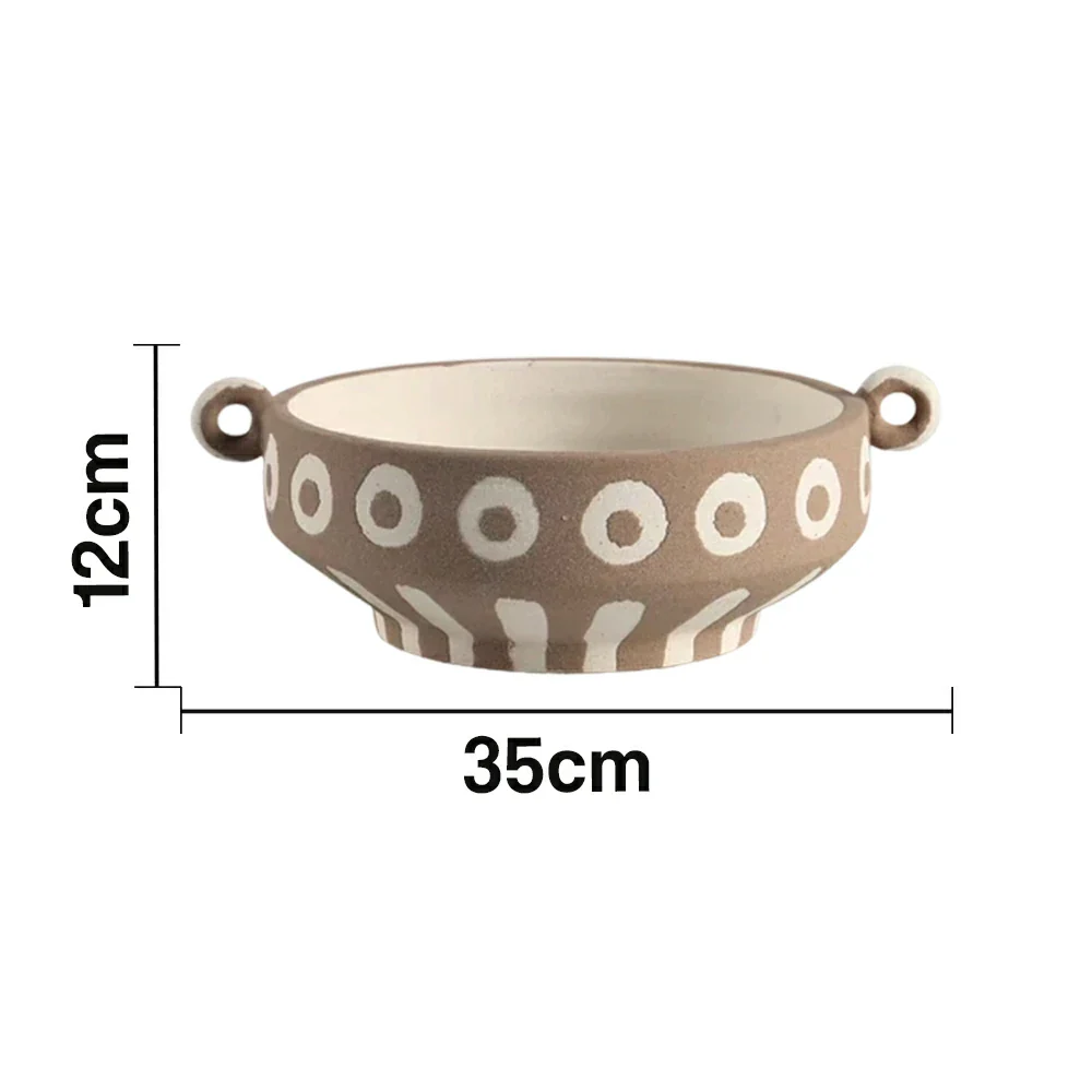 LIVARA Ceramic Vase Ornament Multi-Space Styling Artistic Home Decor Matte Ceramic Stone-Texture Design - Image 5