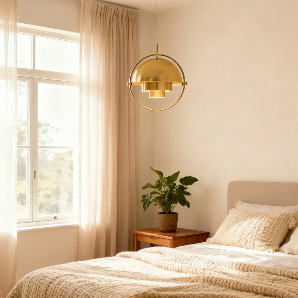 LIVARA 28/32cm Pendant Light Modern Adjustable Brushed Metal Shade Multi-layer Metal Structure Soft Light Diffusion & Exquisite Craftsmanship - Gold - Image 2