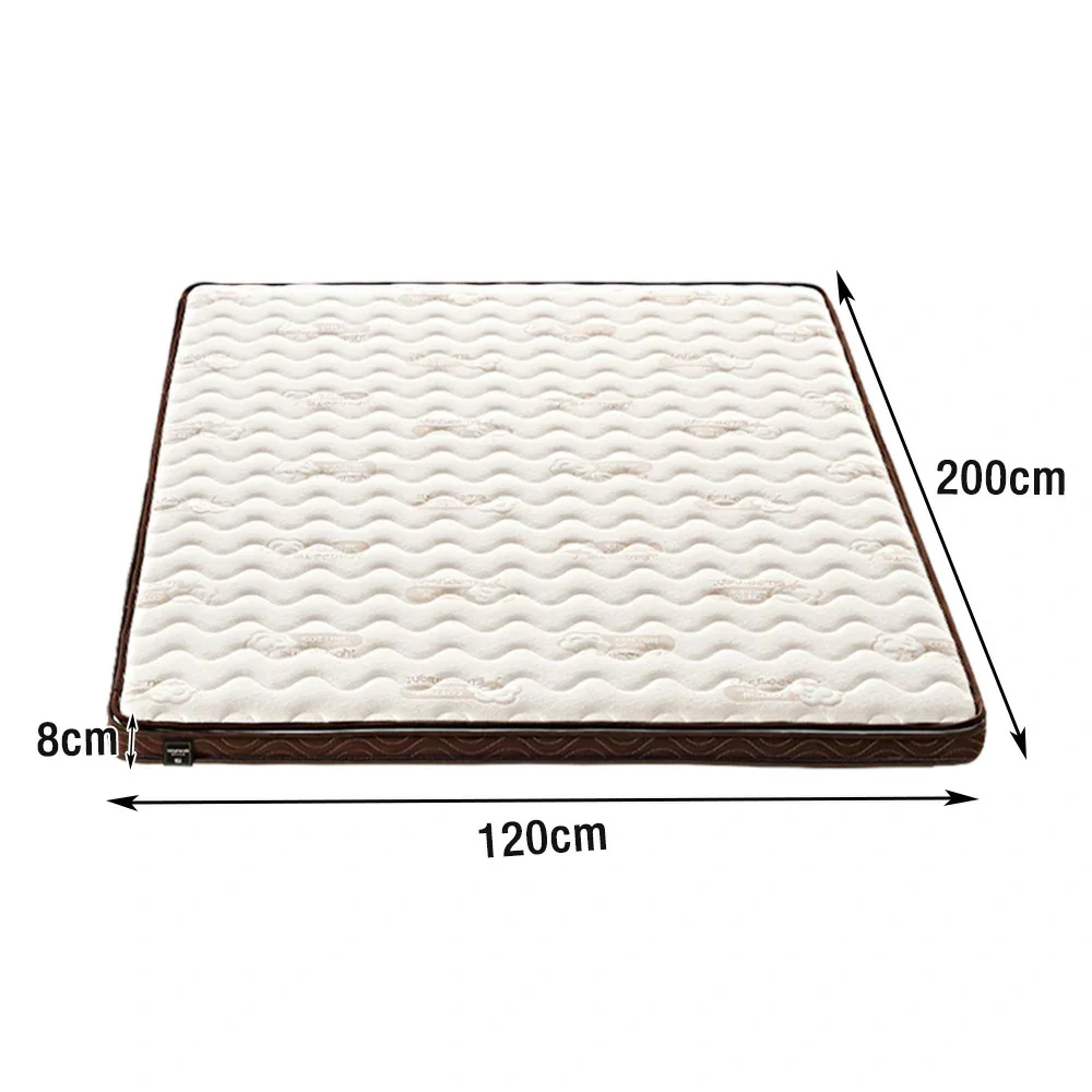 LIVARA Foldable Latex Coir Mattress 120/150/180cm - 8cm Thick, Resilient Support, Antibacterial, Breathable Cotton Surface, Safe Rounded Corners - Image 6