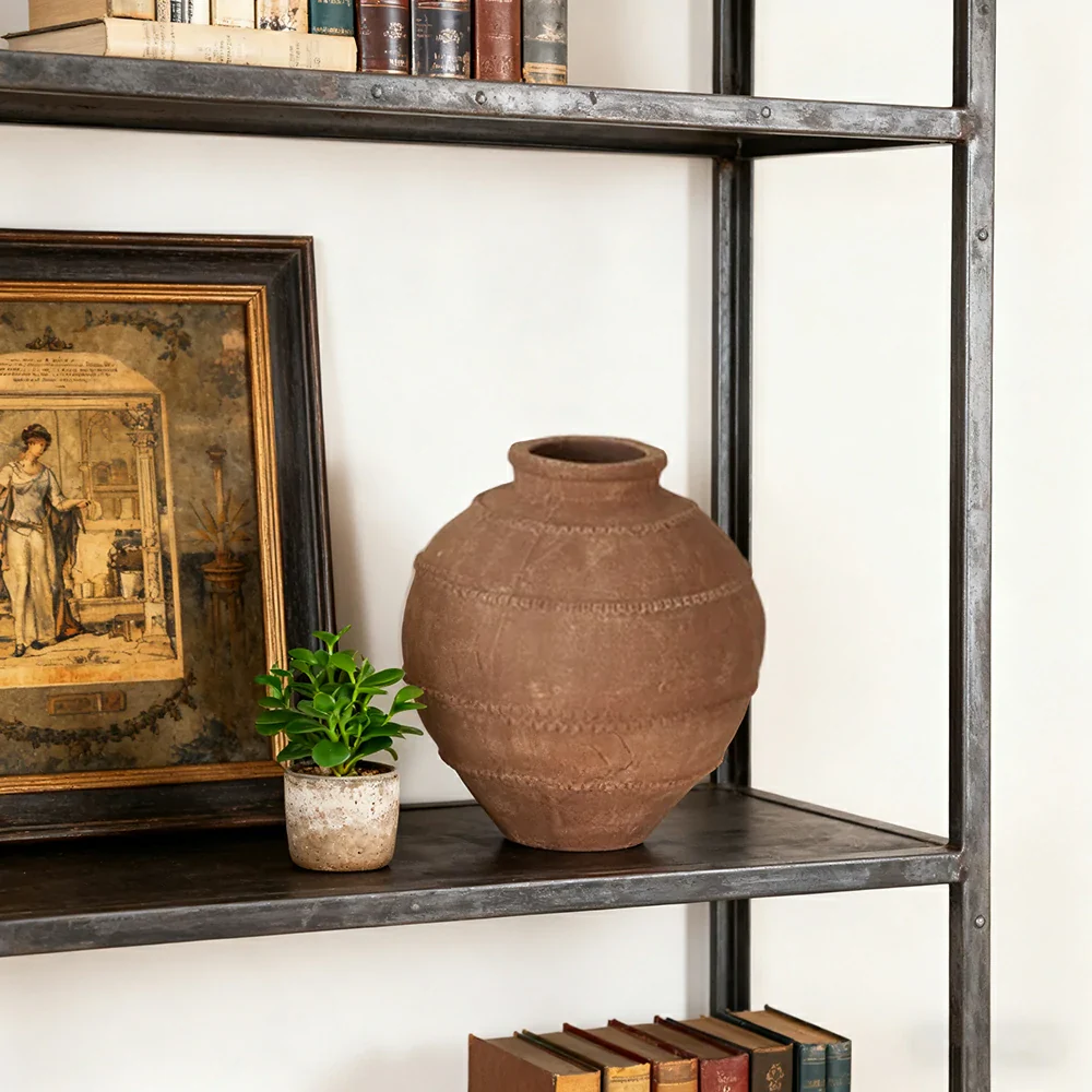 LIVARA Ceramic Vase Ornament Subtle Branch Pattern Form Designed for Dry Styling Matte Ceramic Decorative Object - Image 2