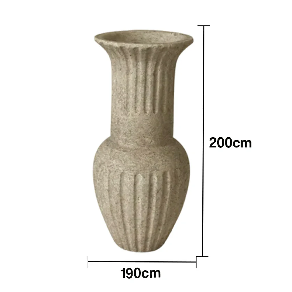 LIVARA Ceramic Vase Ornament Rustic Coarse Pottery Vessel Not Suitable for Water Artistic Home Display Raw Textured Finish - Image 5