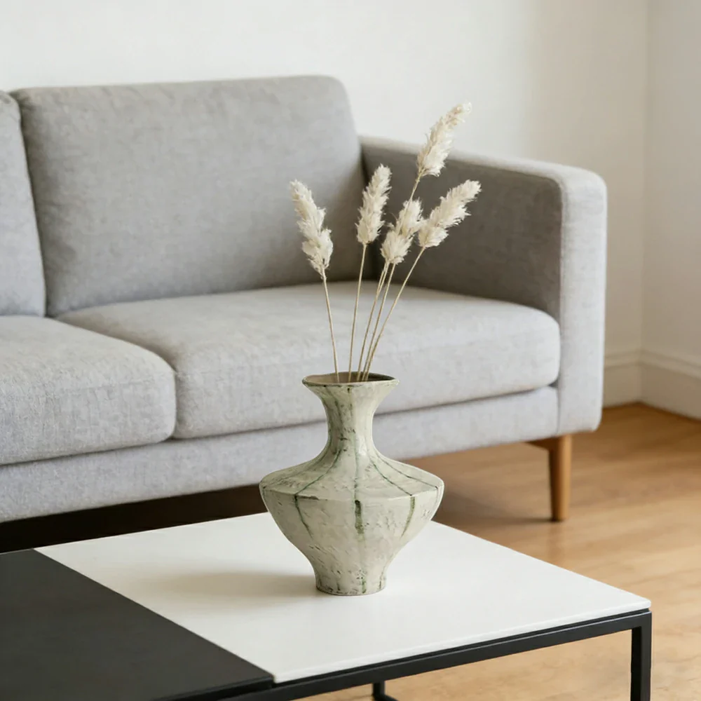 LIVARA Ceramic Vase Ornament Qingyao Milky-Core Vessel Water-Propagation Ready Artistic Home Display Matte Ceramic - Image 2