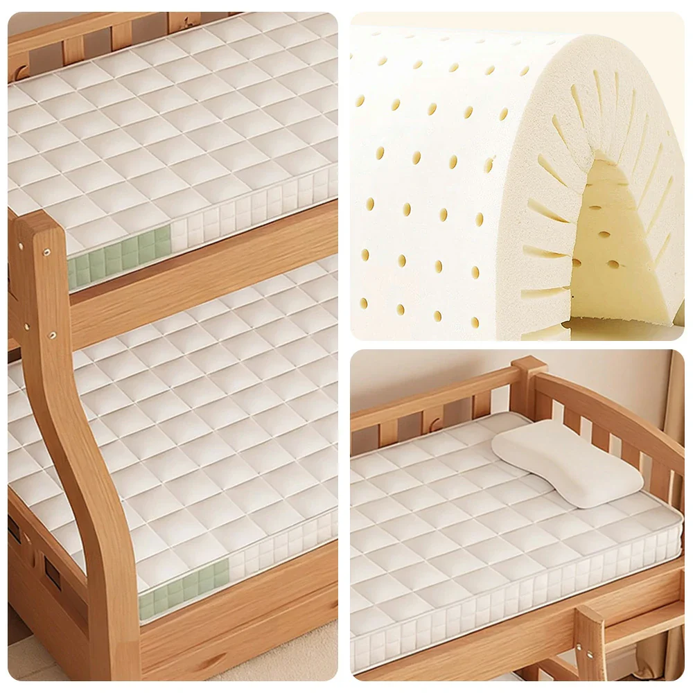 LIVARA Latex Mattress 120/150/180cm - 6cm Thick, Resilient Support, Antibacterial Milk Silk, Breathable Design, Easy Storage - White and Green - Image 3