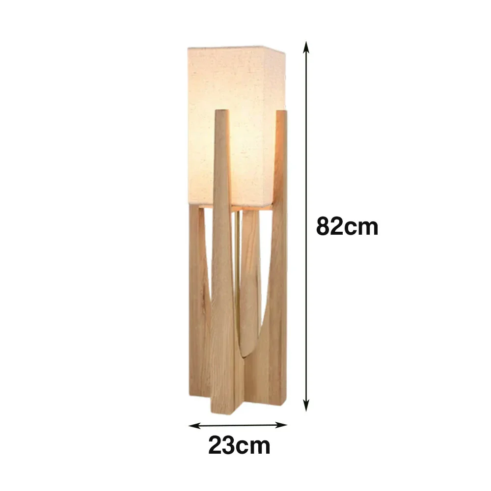 LIVARA Floor Lamp 52/82/145cm Soft Lighting Cotton-Linen Shade Ash Wood Body Brass Hardware Premium Design - Wood - Image 10