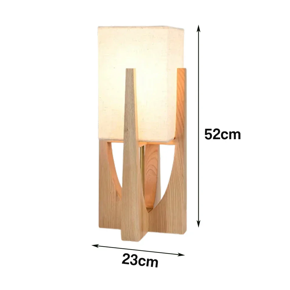 LIVARA Floor Lamp 52/82/145cm Soft Lighting Cotton-Linen Shade Ash Wood Body Brass Hardware Premium Design - Wood - Image 5