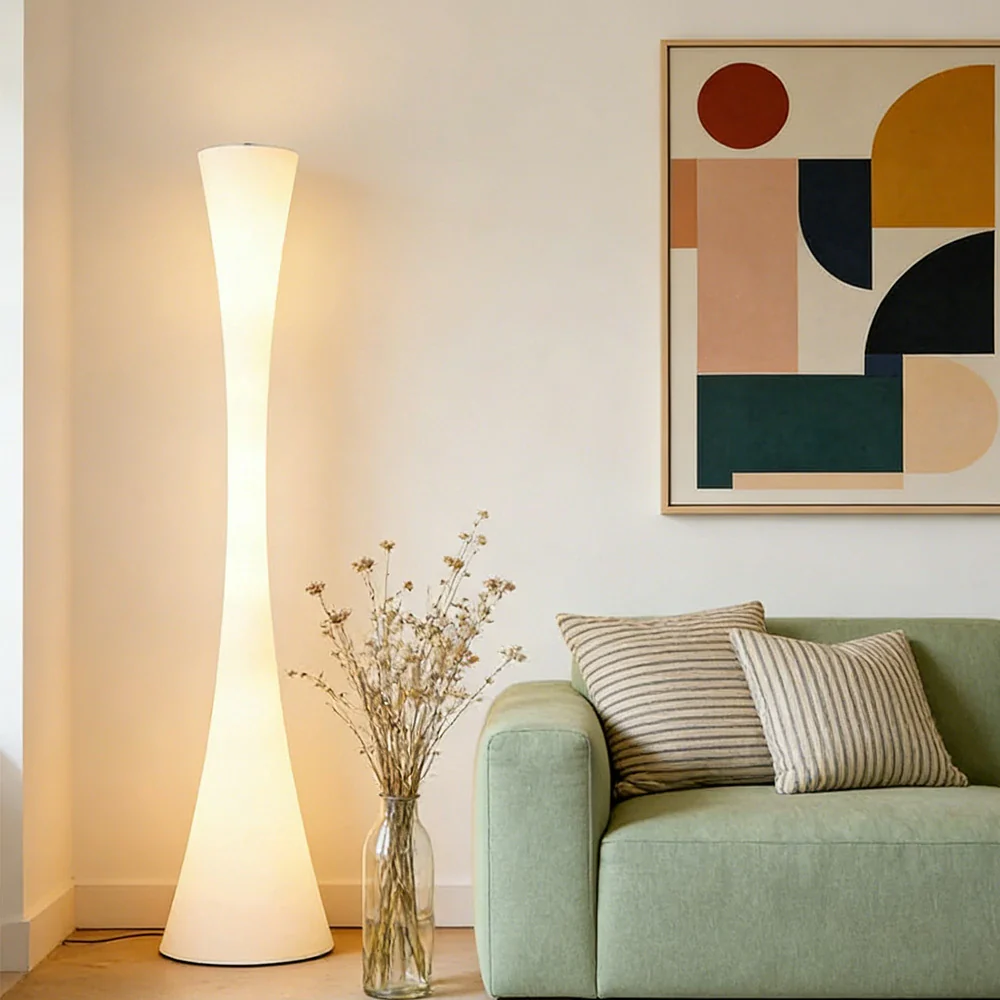 LIVARA Floor Lamp Flicker-Free Eye-Care Lighting Iron Body High-Transparency Shade Stable Base - Image 2