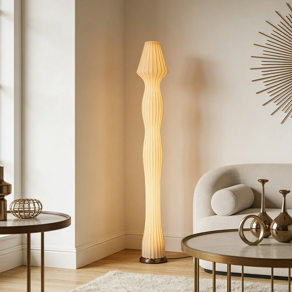 LIVARA Floor Lamp Flicker-Free Light Iron Body Rose Gold Colour Clear Shade Long-Lasting Design - Image 2