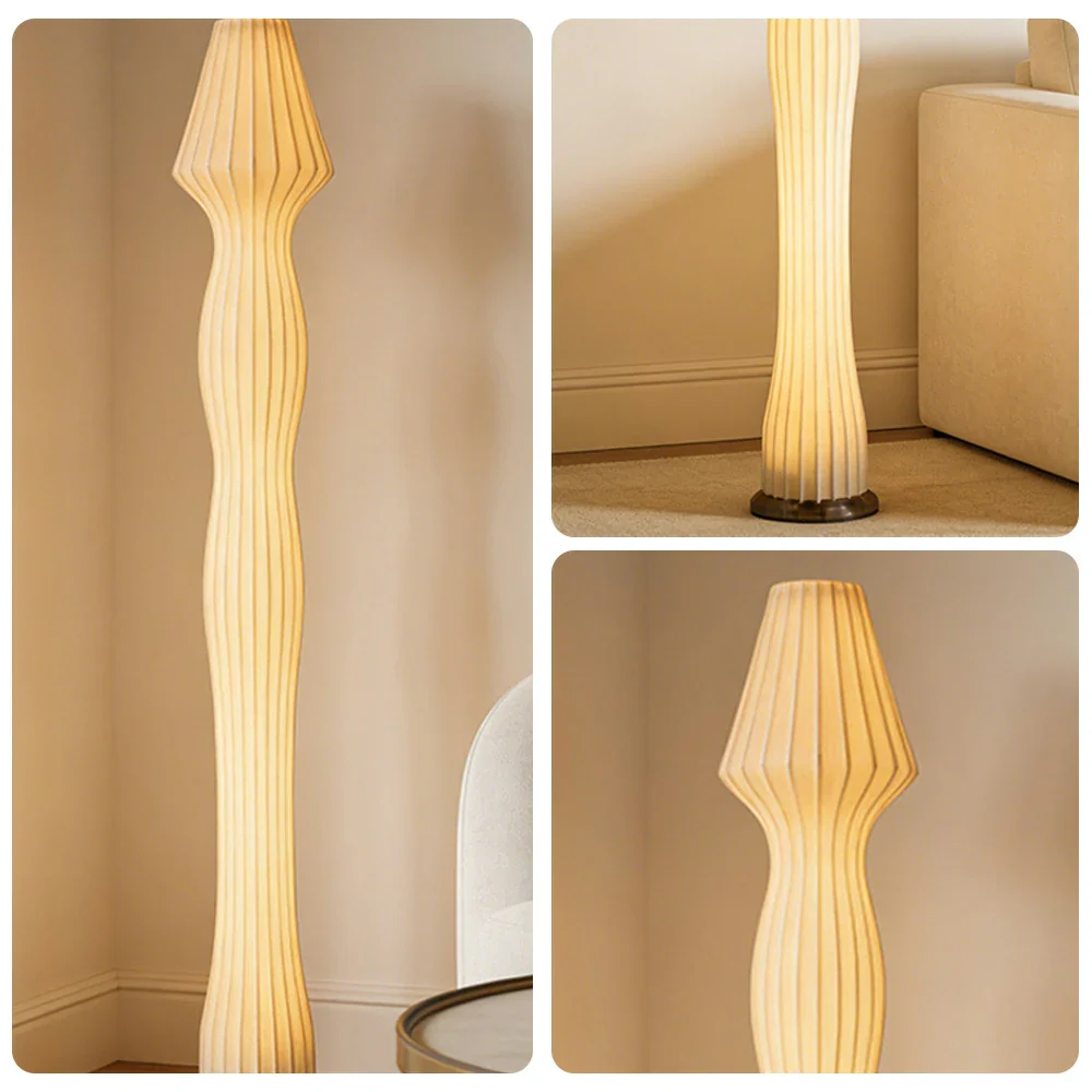 LIVARA Floor Lamp Flicker-Free Light Iron Body Rose Gold Colour Clear Shade Long-Lasting Design - Image 3