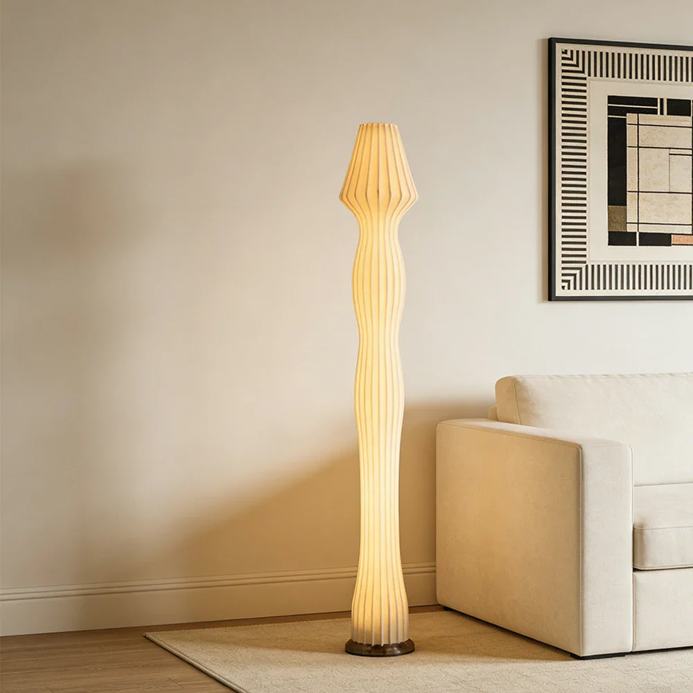 LIVARA Floor Lamp Flicker-Free Light Iron Body Rose Gold Colour Clear Shade Long-Lasting Design - Image 4