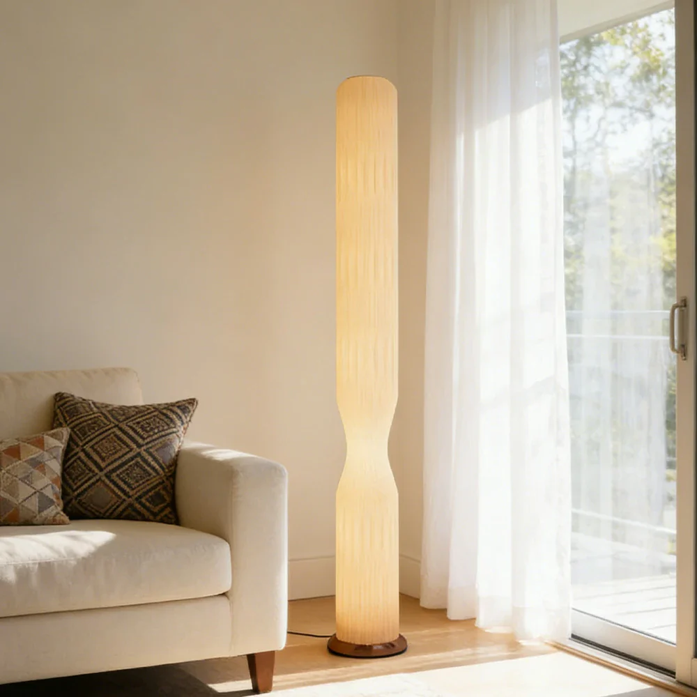 LIVARA Floor Lamp Soft Lighting Iron Frame Rose Gold Colour High-Transparency Shade Safe Stable Base - Image 4