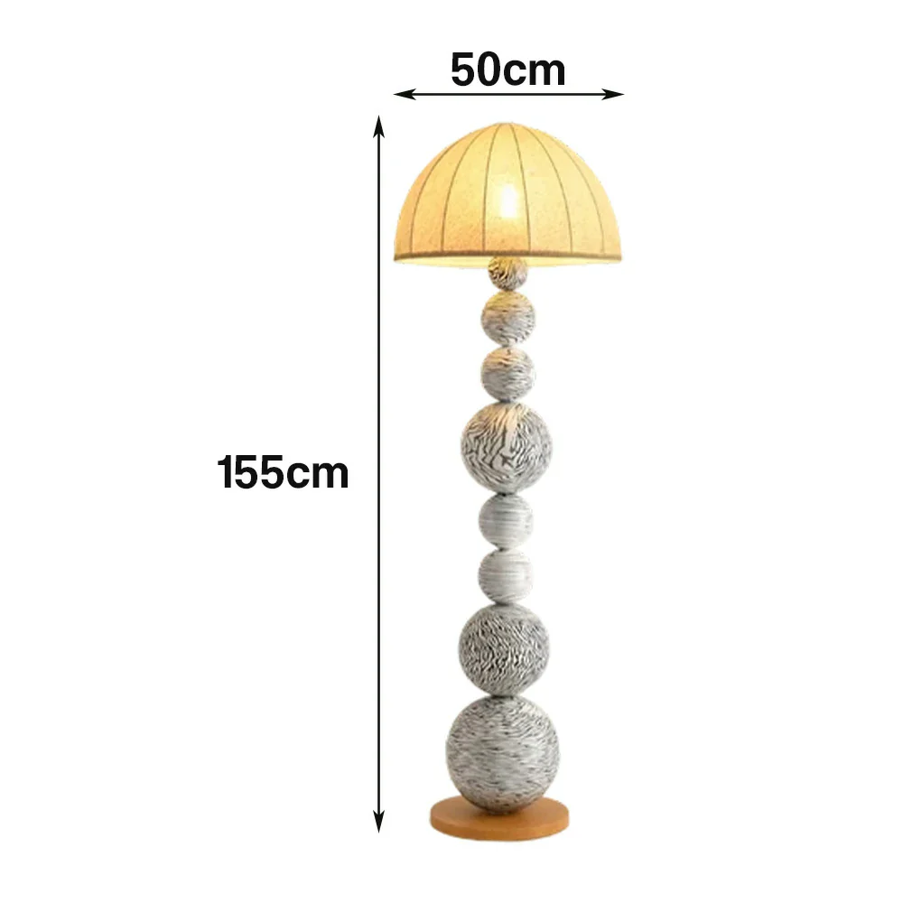 LIVARA Floor Lamp Three-Mode Lighting Flicker-Free Linen Shade Zebra Pattern Design - Image 5