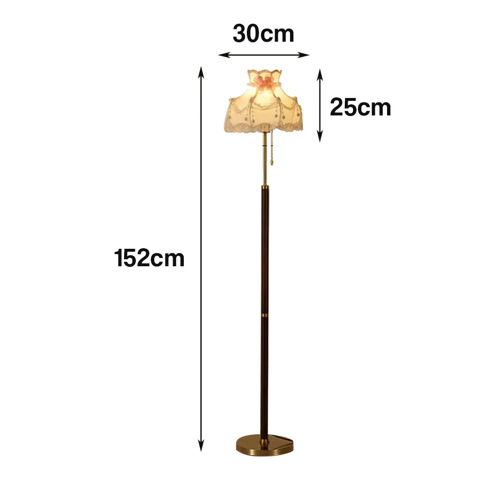 LIVARA Floor Lamp Soft Lighting Fabric Shade Solid Brass Base Weighted Design Stable and Secure Build - Image 5