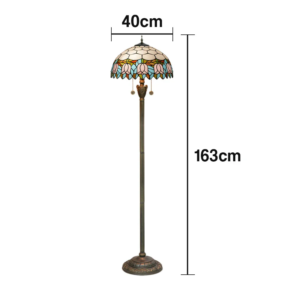 LIVARA Crystal Floor Lamp - High-Temperature Glass Shade, Copper Pendant, Dual Zipper Switch, E27 Socket, Adjustable Height for Soft Glow - Pink - Image 5
