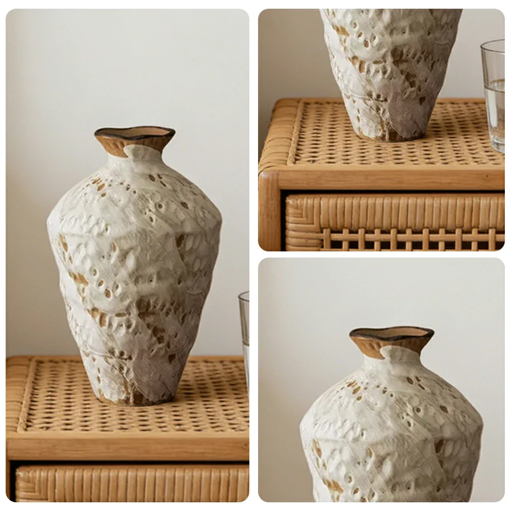 LIVARA Ceramic Vase Decor Display Matte Ceramic Porcelain Plate Texture Handcrafted Artistic Design - Image 3