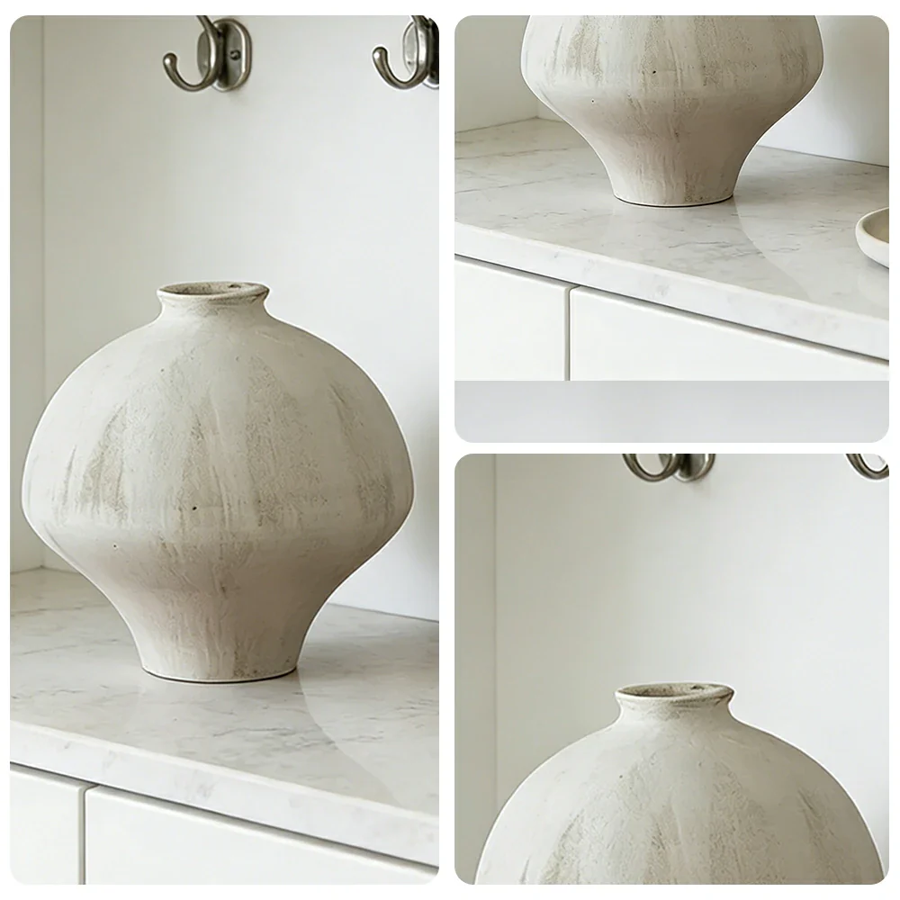 LIVARA Ceramic Vase Decor Display Matte Ceramic “Sun Over Mountains” Handcrafted Artistic Design - Image 3