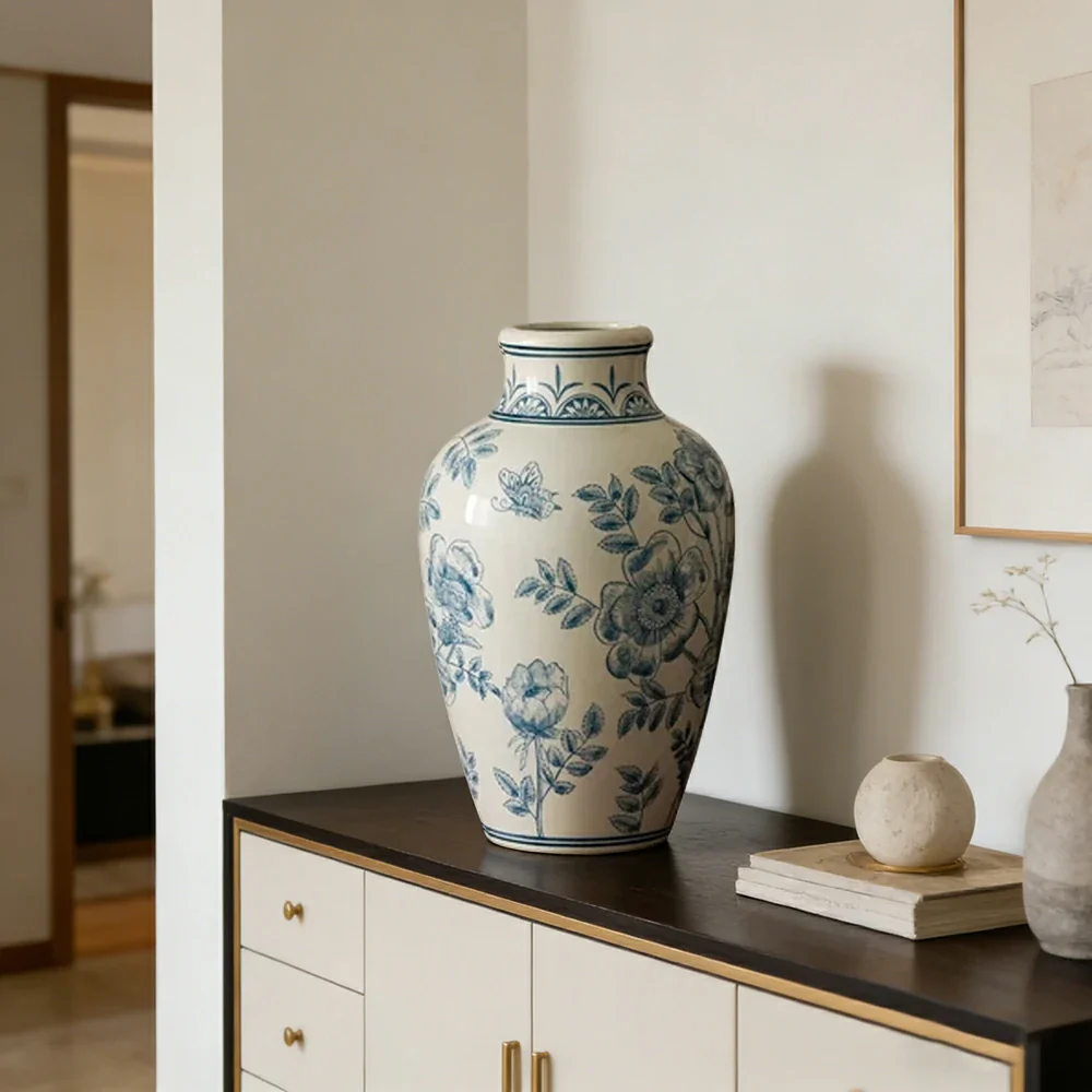 LIVARA Ceramic Vase Decor Display Matte Ceramic “Silent Moon” Textured Handcrafted Design - Image 2